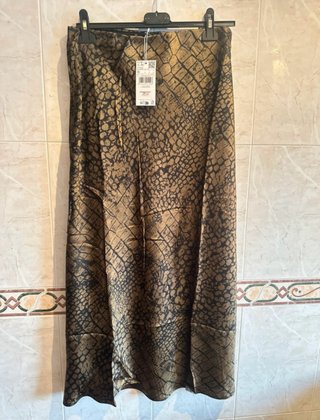 Falda Mango Estampado Coco Talla M