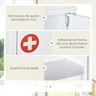 Botiquín Medicinas 3 Niveles con Cerradura y Llave