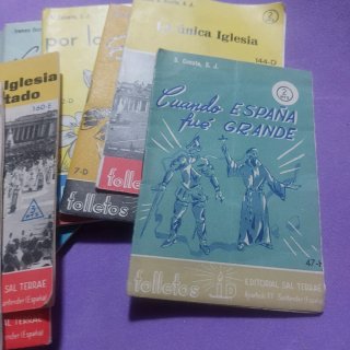 Libros antiguos religioso- social pequeños ID foll