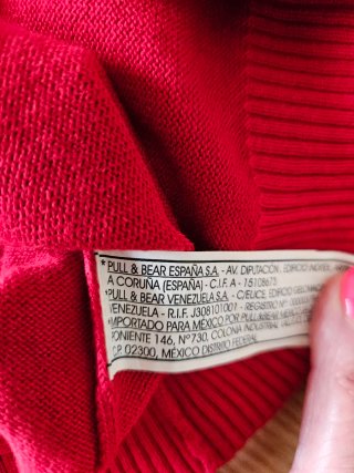 Jersey Pull&Bear Rojo Talla L