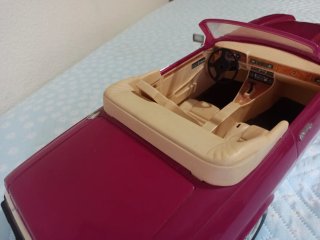 Coche Barbie Descapotable Rosa Años 90
