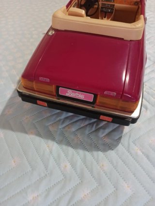 Coche Barbie Descapotable Rosa Años 90