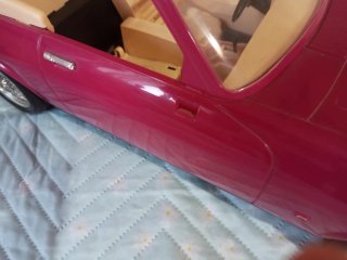 Coche Barbie Descapotable Rosa Años 90