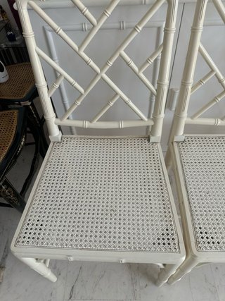 Sillas Chippendale Blancas Set de 4