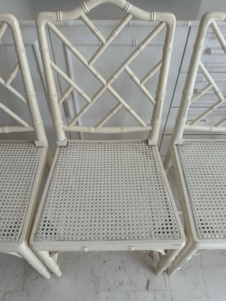 Sillas Chippendale Blancas Set de 4