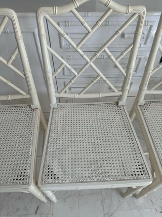 Sillas Chippendale Blancas Set de 4