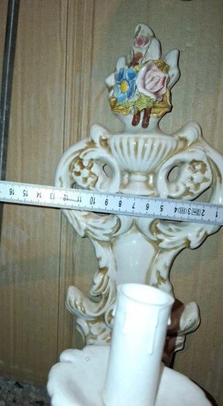 Coppia Applique Vintage Boschieri Ceramica