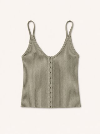 Top Zara gris con ganchos