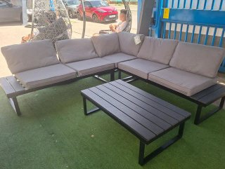 Sofá Rinconera y mesa Exterior Gris Nuevo