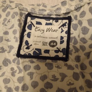 Top Verano Estampado Flores Azul y Blanco Talla 44