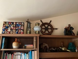 Maqueta de barco y antiguedades