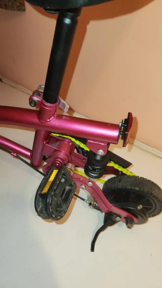 Mini bici plegable rosa