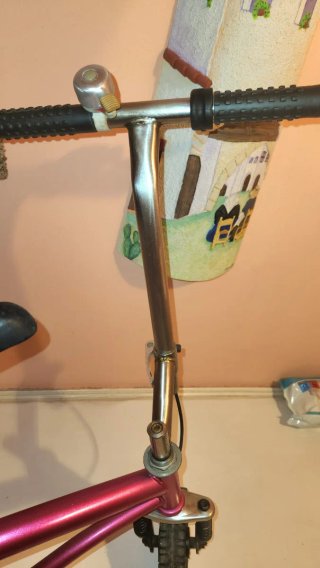 Mini bici plegable rosa