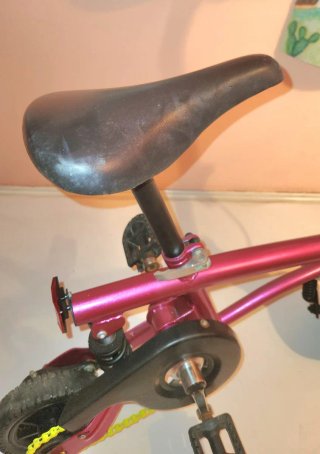 Mini bici plegable rosa