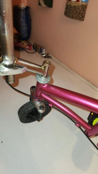 Mini bici plegable rosa