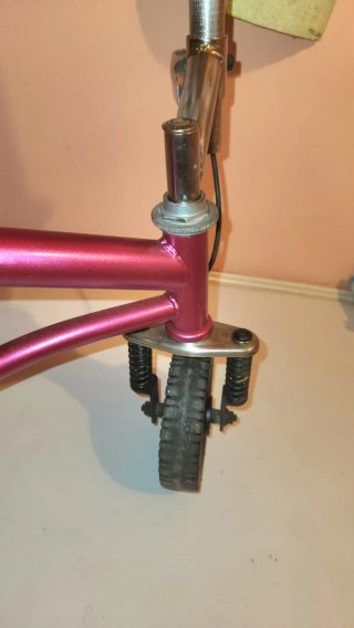 Mini bici plegable rosa