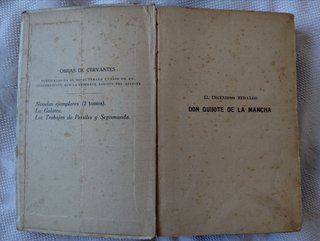 LIBRO ANTIGUO DON QUIJOTE DE LA MANCHA