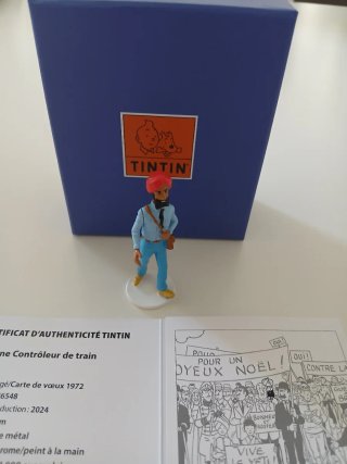 Figura Tintin Contrôleur de train Pixi