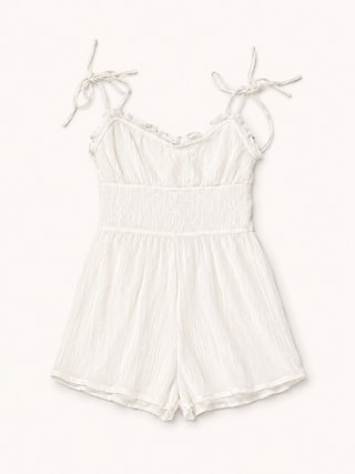 Mono blanco Bershka tirantes lazo