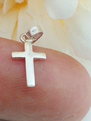 Mini colgante cruz plata de ley 925