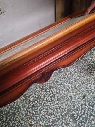 Mesa de centro madera y mármol