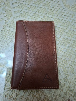 Cartera Billetera Piel Volvo Marrón