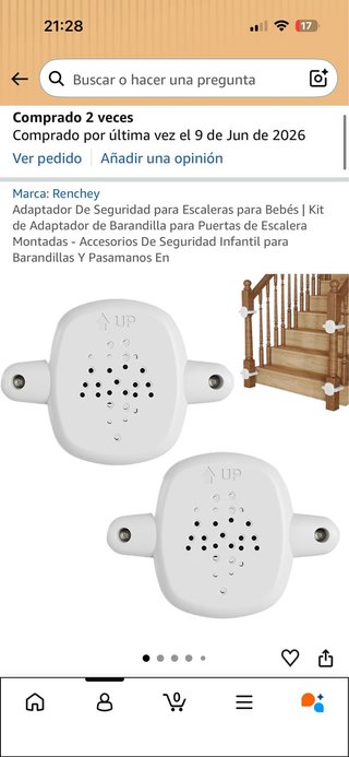 Adaptador barandilla seguridad bebé