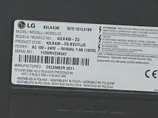 Televisor LG 42 Negro