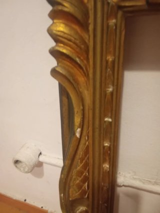 Marco Antiguo Dorado Madera