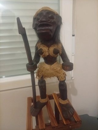 Figura tribal guerrera Tiki Papúa N.Guinea 71 cm