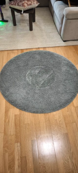 Alfombra redonda Ikea gris