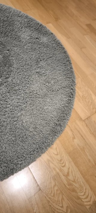 Alfombra redonda Ikea gris