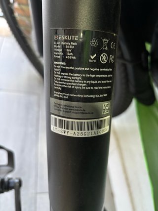 Bicicleta Eléctrica ESKUTE sin usar