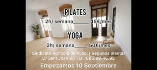 YOGA Y PILATES  CLASES REDUCIDAS Y PERSONALIZADAS