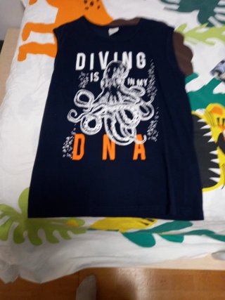 2 Camisetas Infantiles Aviones y pulpo