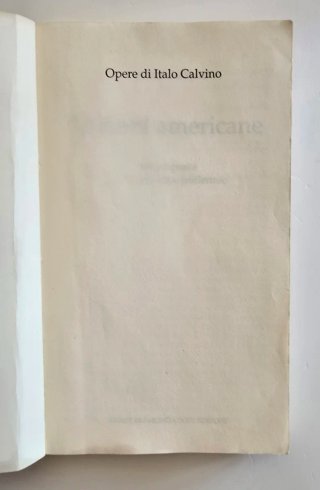 Italo Calvino Lezioni americane – Mondadori 1993