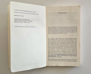 Italo Calvino Lezioni americane – Mondadori 1993