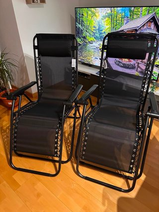 Sillón Plegable Negro SIN USAR.