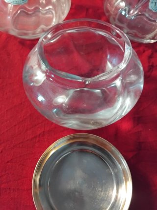 Conjunto Vintage Tocador Cristal y Metal
