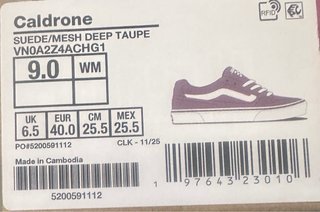 Zapatillas Vans beige Talla 40 Nuevas