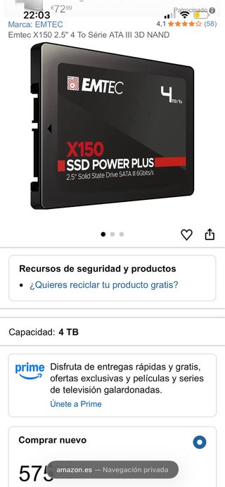 Emtec X150 SSD 4TB SATA III 2.5
