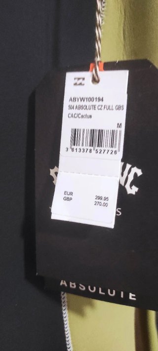 Traje neopreno Billabong negro/verde