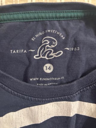 Camiseta El Niño Manga Larga Talla 14 Años