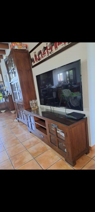 Mueble Banak madera y cristal