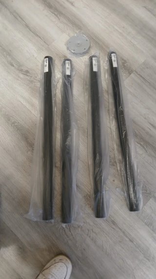 Patas de mesa negras 71cm regulables