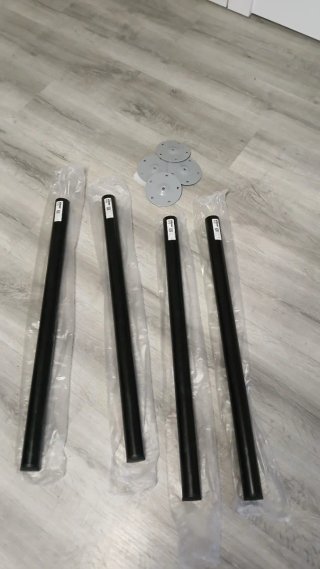 Patas de mesa negras 71cm regulables