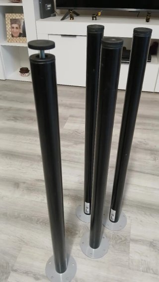 Patas de mesa negras 71cm regulables