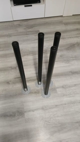 Patas de mesa negras 71cm regulables