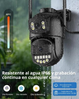 Cámara Vigilancia ANBIUX 2K Exterior WiFi
