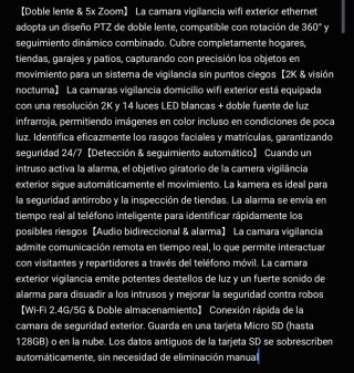 Cámara Vigilancia ANBIUX 2K Exterior WiFi